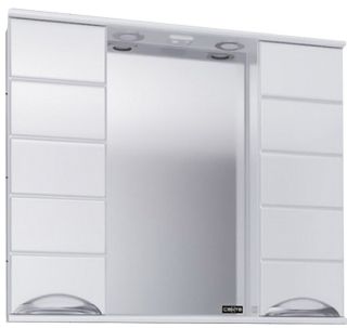 Зеркальный шкаф с подсветкой СанТа Родос 106017 80см белый